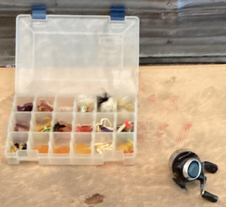 Fishing Box w/ Jigs & Fishing Reel - EB