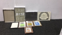 (8) Picture Frames (1) Keepsake Frame