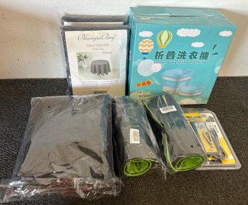 Rectangular Table Covers, Circle Table Covers, Training Mats, & Folding Washing Machine