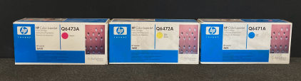 (3) HP Color LaserJet Print Cartridges