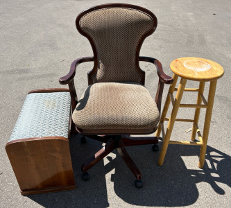 Vintage Rolling Chair, Bench, & Stool - BBFN
