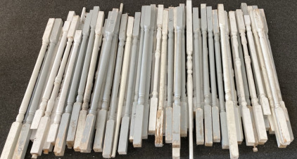 (75) Pieces Of Wood Stair Railing