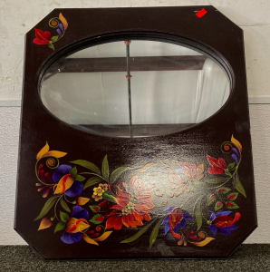 Brown Mirror W/ Floral Design