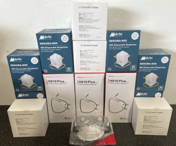 (6) Disposable Respirator Mask, (3) V Fold Masks, (3) Particulate Respirator Mask, & Safety Glasses