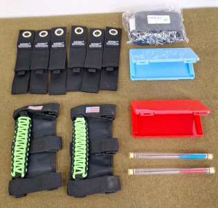 (2) Universal/ Velcro, Grab Bar Handles, (6) SCRIBY Heavy Duty Storage Straps & More