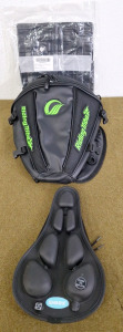 (1) Riding Tribe, Seat Bag, (1) Shirble, Inflatable Seat Cover & (1) Reflective Vest