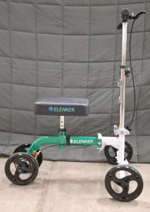 (1) Elenker Knee Walker, 30" Long W/ Handbrake, Adjustable Seat & Handlebar