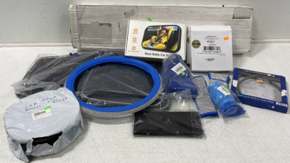 Car Accessories! Sunshade, Rear Baby Mirror, LED Strips, Glitter Steering Wheel Cover & More!