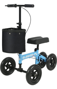 ELENKER Knee Scooter All Terrain Steerable Knee Walker Suitable for Outdoor Indoor Crutches Alternative (Color Black/May Not Match Image) (SP 9)