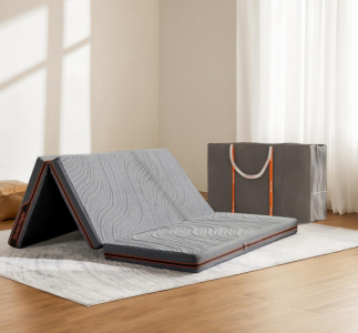 SweetNight Trifold Mattress with Carry Bag - 4 Inch Portable Floor Mattress with Breathable & Washable Cover | Foldable Mattress Topper for Travel, Camping, Full, Color Unknown