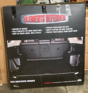 (2) Elements Defender Custom Fit Trunk Floor Cover For 2010-2020 Toyota 4Runner