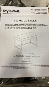 Black Metal Donnelly Desk - SP8