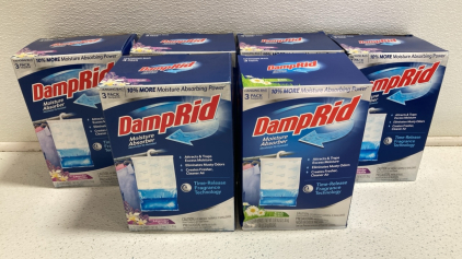 (6) Boxes of 3pk Damp Rid - (5) Lavender, (1) Fresh Scent