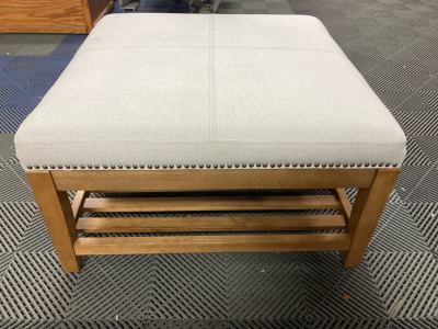 Patina Rubberwood Square Ottoman - SP3