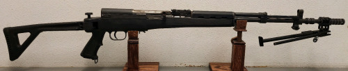 No Make/Model Stamp 7.62x39 Semi Automatic Rifle With Collapsable Stock And Bi-Pod, No Magazine-- D-58633