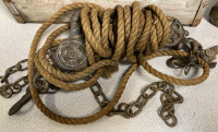 Antique Barn Hemp Rope w/Iron Pully, Canada Dry Crate & More Antiques - 2