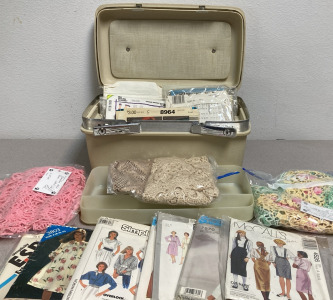 Vintage Samsonite Case, Patterns & Doilies