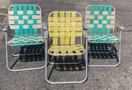 Vintage Aluminum Folding Chirs (3)