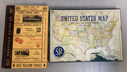 Vintage Nampa City Directory 1957, United States Map Puzzle