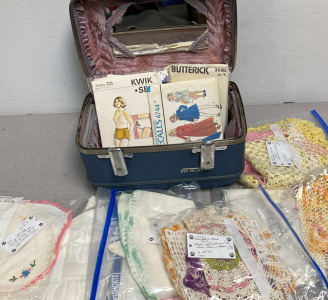 Vintage HMH Case, Patters, Doilies & More
