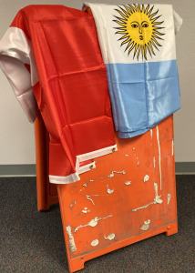 Foldable Stand For Signs & (2) Flags