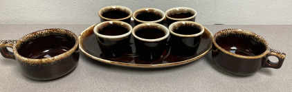 USA Stoneware Bowls, Cups, & Tray