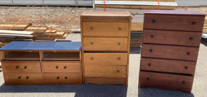 (3) Dressers, Some Missing Drawers