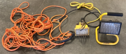 (2) Work Lights & Extension Cord - EB