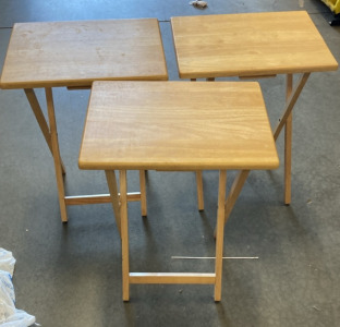 Three collapsible tiny tables. EB