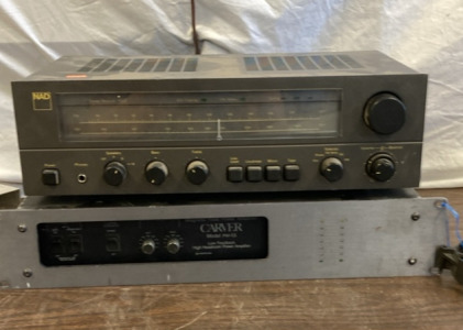 Carver High Headroom Power Amplifier & NAD Stereo. EB