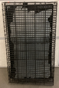 Large Black Dog Kennel W/ Metal Plate for Easy Cleaning