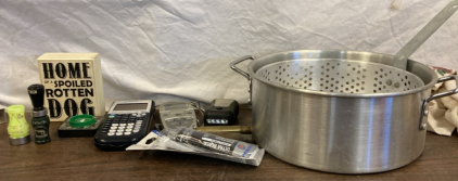 Hog Call, Duck Call, Calculator, Strainer, & More Home Items - EB