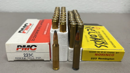 (39) Rounds Total… 20 Norinco 223 REM. And 19 PMC 223C 64 Grain Ammunition Cartridges