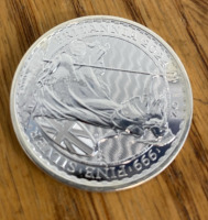 (1) 1oz 1999 Fine Silver Britannia 2024&rsquo; Charles lll D G Rex F D 2 Pounds Silver Coin - 5