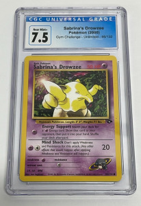 CGC Graded Pokémon Slab 7.5 Near Mint + Sabrina’s Drowzee (2000)