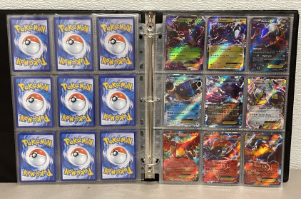 Huge Lot Of (73) Ultra Rare Pokémon Card Replicas In Binder