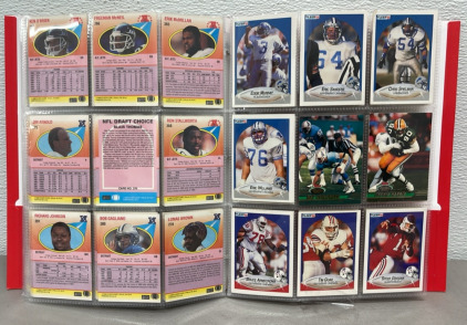 Binder Of (115) NFL Collectible Cards (Dated Between (1990-1993)