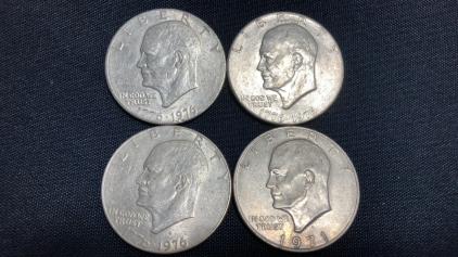 (4) 1970s Eisenhower Dollar Coins