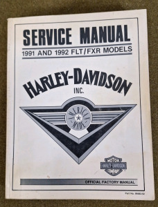(1) Harley Davidson, Official Factory Service Manual For 1991 & 1992 FLT/FXR Models