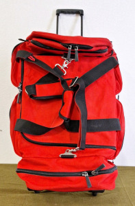 (1) Large, Multi-Pocketed, Rolling Travel Duffel W/ Handle & Detachable Day Pack