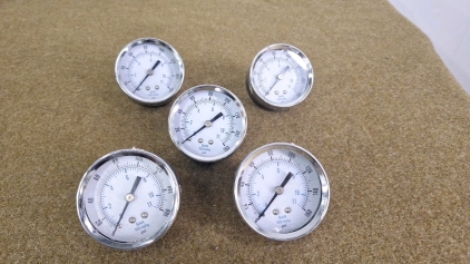 (5) 2"-Pressure Guages, Dry
