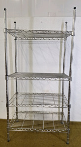 (1) 4-Shelf, Wire Shelving Unit
