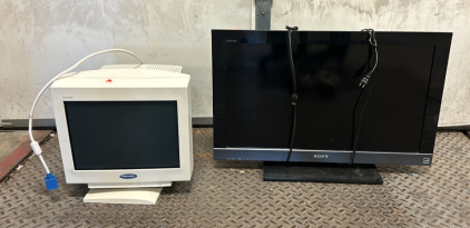 (1) 32&rsquo;&rsquo; Sony LCD Tv, (1) 1999 Micron Trinitron Color Computer Display
