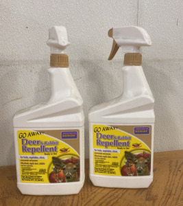 (2) Bottles of GO AWAY Deer and Rabbit Repellent Spray