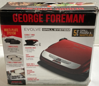 George Foreman Evolve Grill System w/ Waffle and Panini Press