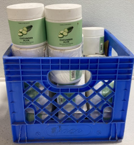 Milk Crate of (27) Cucumber Aloe Hand Creams