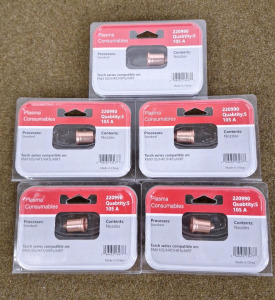 (5) Plasma Consumables 5-Count Packs Of Plasma Torch Nozzles. For PMX105/HRT/HRTs/MRT