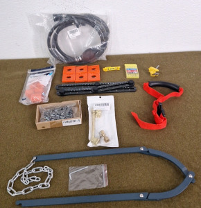 (1) Fence Stretcher/ Repair Tool, (1) 18" Pole Saw Blade, (1) Air Chuck Set & More