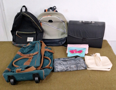 (1) Rolling Duffel Bag, (1) Day Pack, (1) Laptop Backpack & More