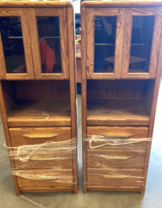 (2) Wooden Cabinets - EB